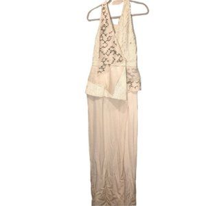 3.1 Phillip Lim ivory NEW NWT leather sequin rhinestone SILK dress gown 4